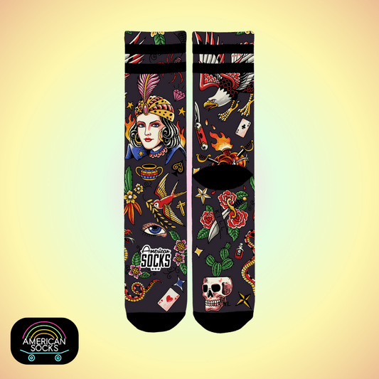 Américan Socks Chaussettes "Sorcerer" – Mid High