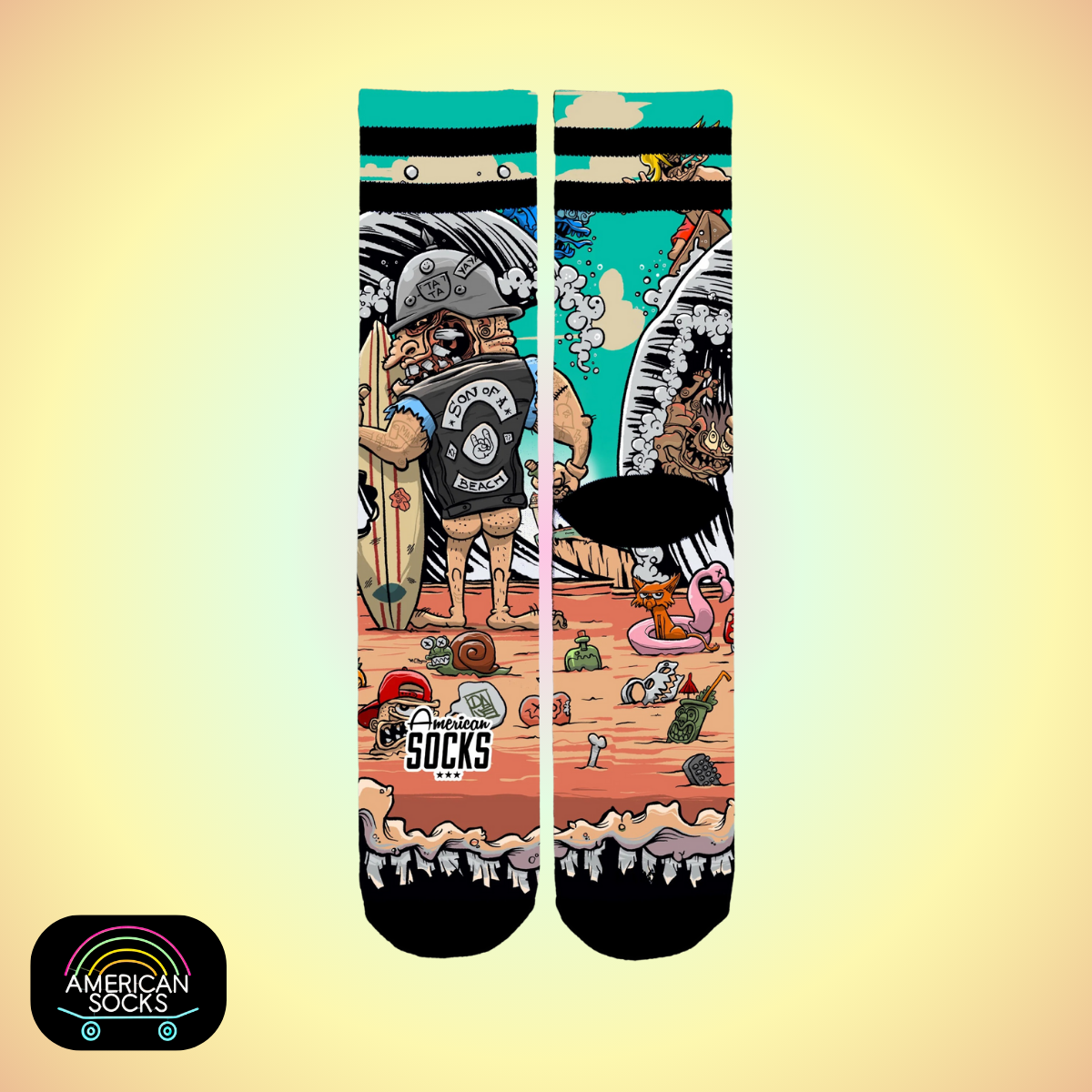 Américan Socks Chaussettes "Son of a Beach" – Mid High