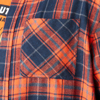 VD Chemise Flanelle TYLER - Marine/Orange - 1 en stock