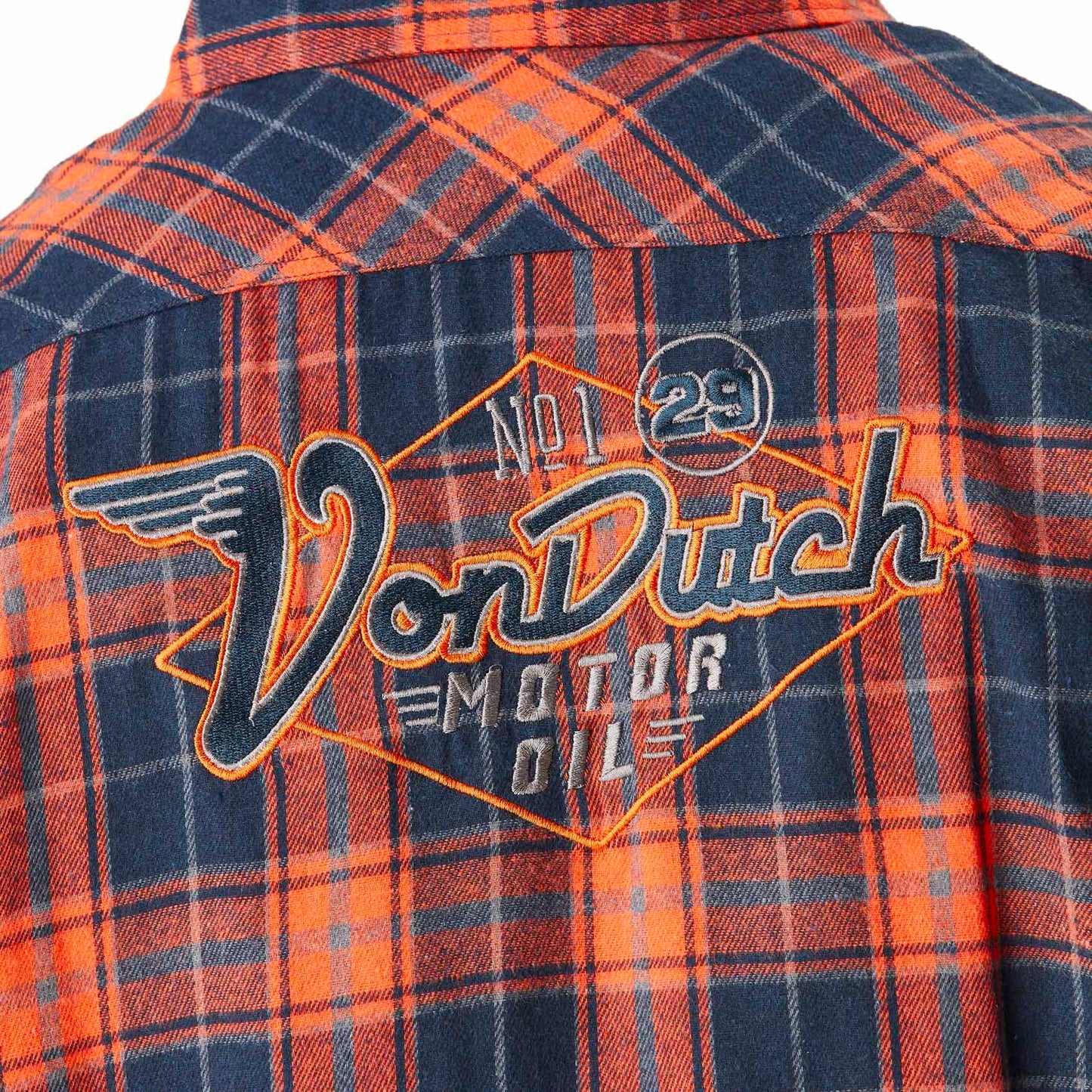 VD Chemise Flanelle TYLER - Marine/Orange - 1 en stock