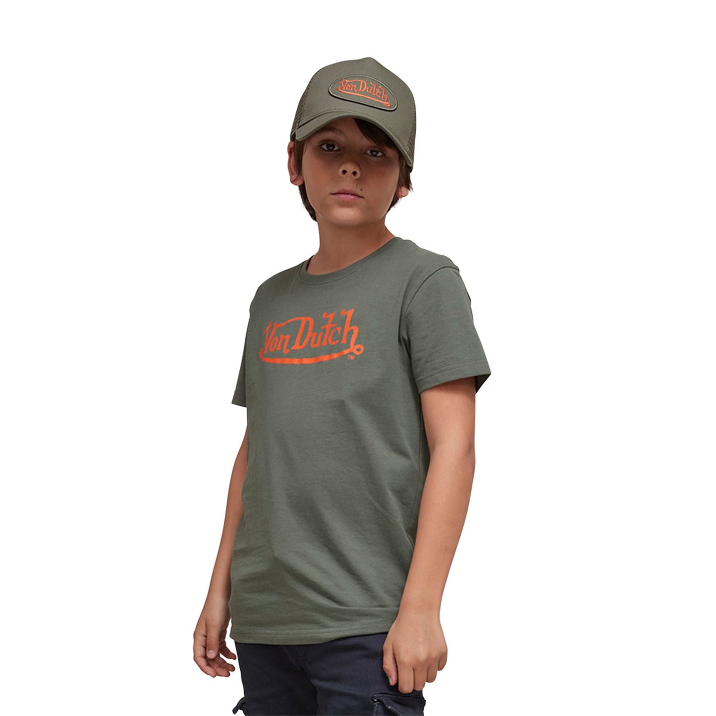 VD T-Shirt Junior KRYS - KAKI/ORANGE (Exclu Web)