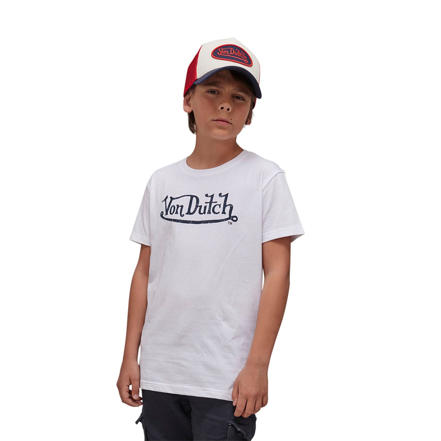 VD T-Shirt Junior KRYS - Blanc/Noir (Exclu Web)