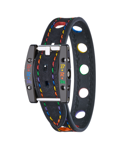 B.R.M Bracelet "Speed Art Car" - Alcantara Noir - Pau Motors Shop