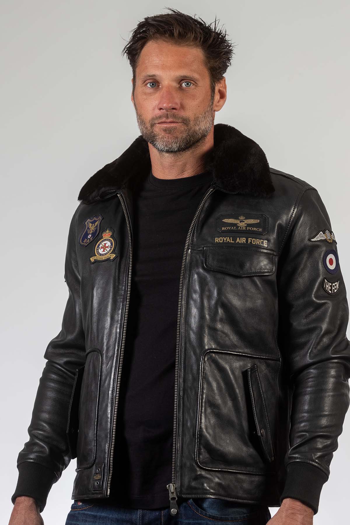RAF Cuir Gibson - Noir - Pau Motors Shop