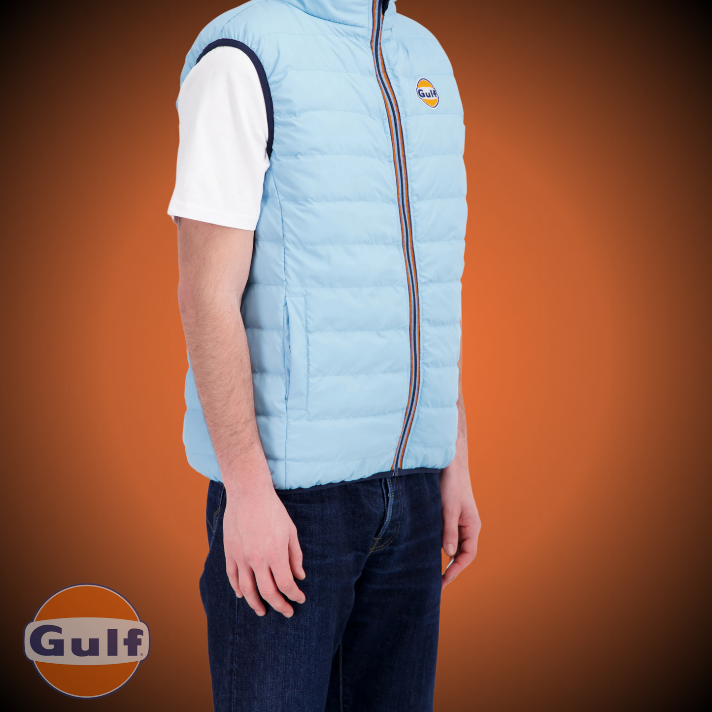 Gulf REVERSO BODYWARMER - Bleu Gulf/Bleu Marine - Pau Motors Shop