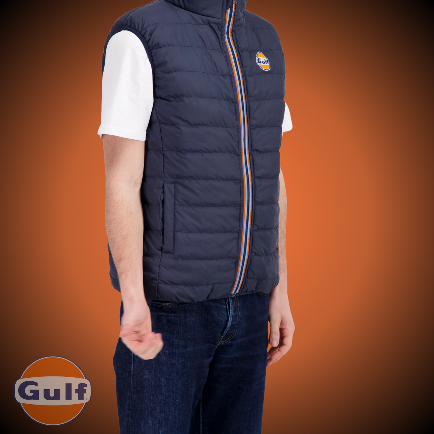 Gulf REVERSO BODYWARMER - Bleu Gulf/Bleu Marine - Pau Motors Shop
