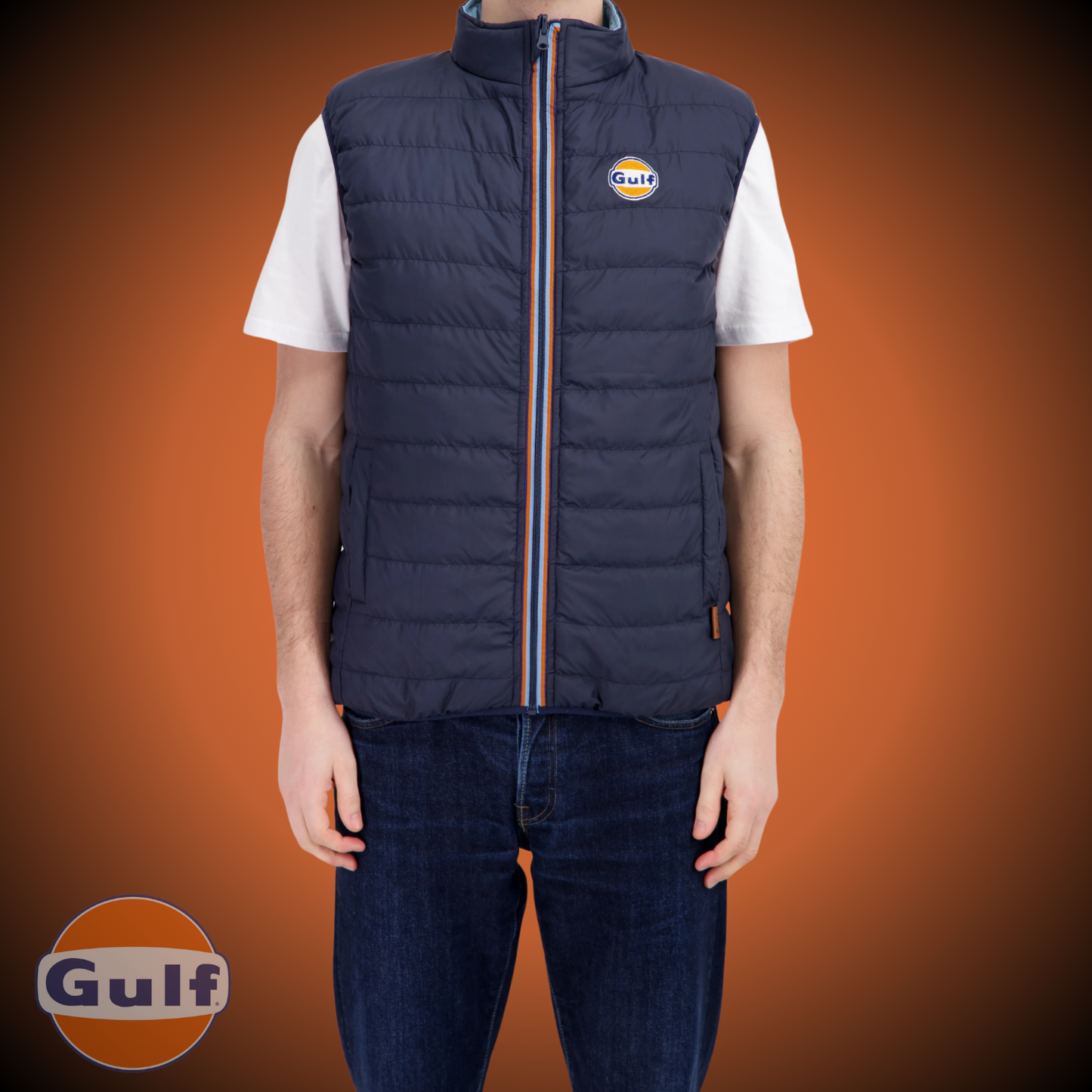 Gulf REVERSO BODYWARMER - Bleu Gulf/Bleu Marine - Pau Motors Shop