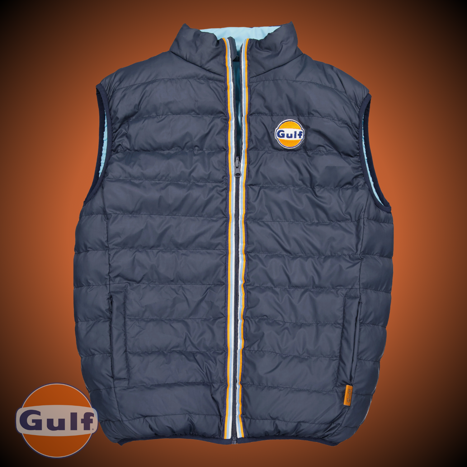 Gulf REVERSO BODYWARMER - Bleu Gulf/Bleu Marine - Pau Motors Shop