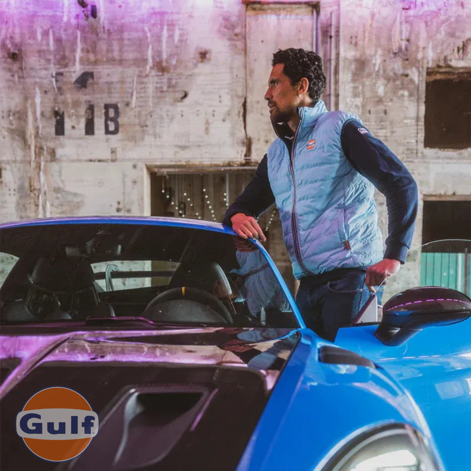 Gulf REVERSO BODYWARMER - Bleu Gulf/Bleu Marine - Pau Motors Shop