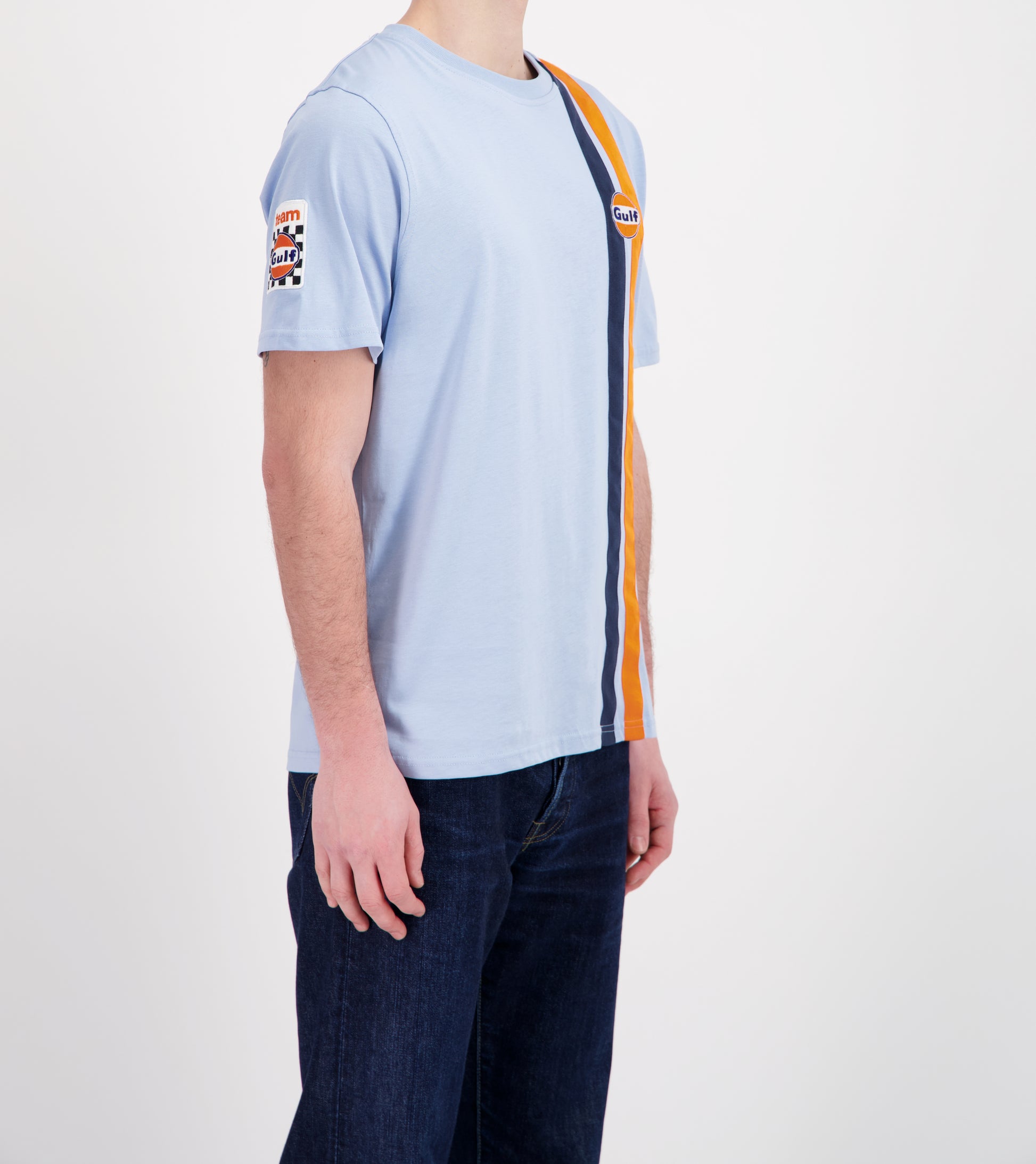 Gulf Tee Shirt TIMELESS HISTORY - Light Blue - Pau Motors Shop