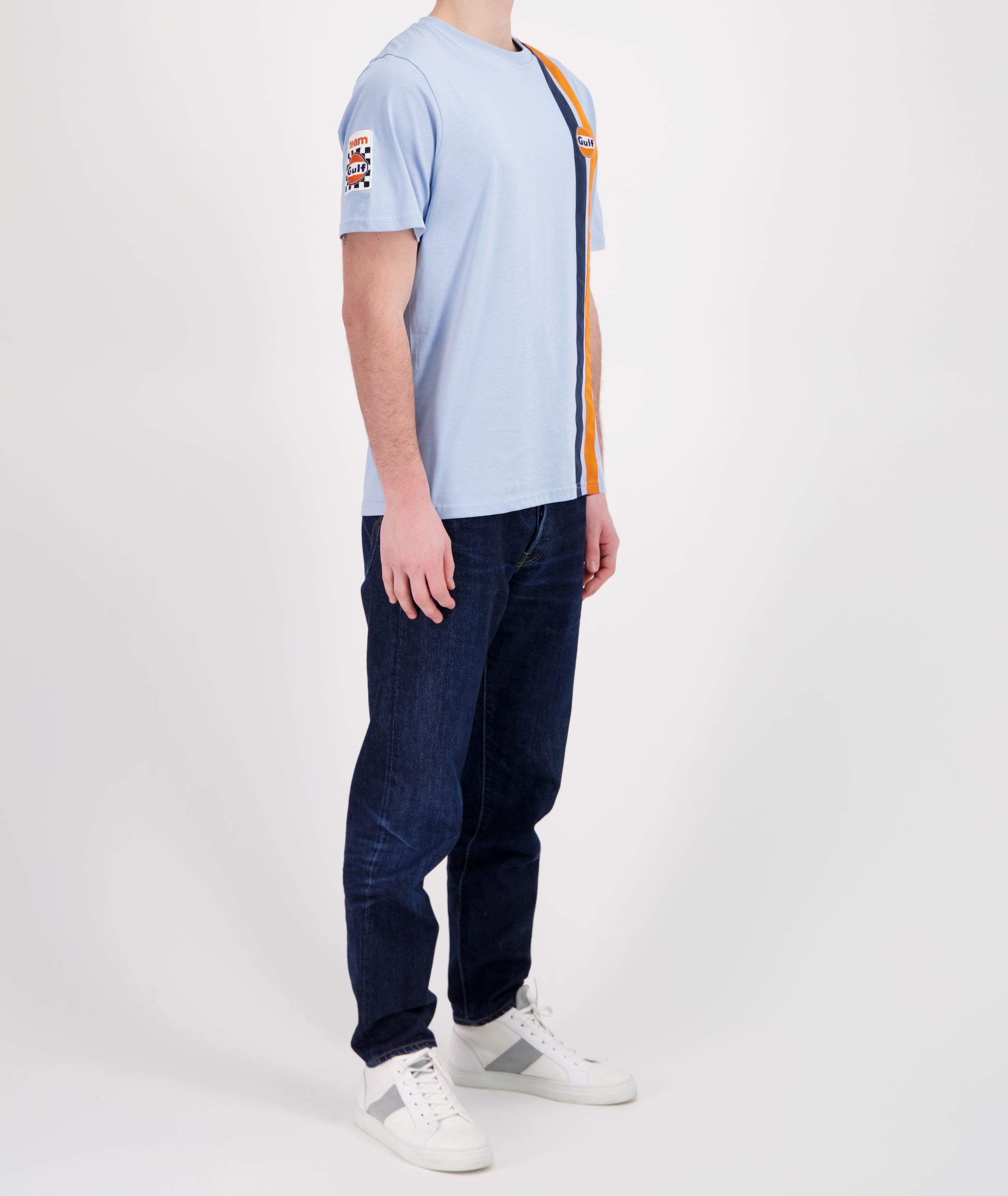 Gulf Tee Shirt TIMELESS HISTORY - Light Blue - Pau Motors Shop