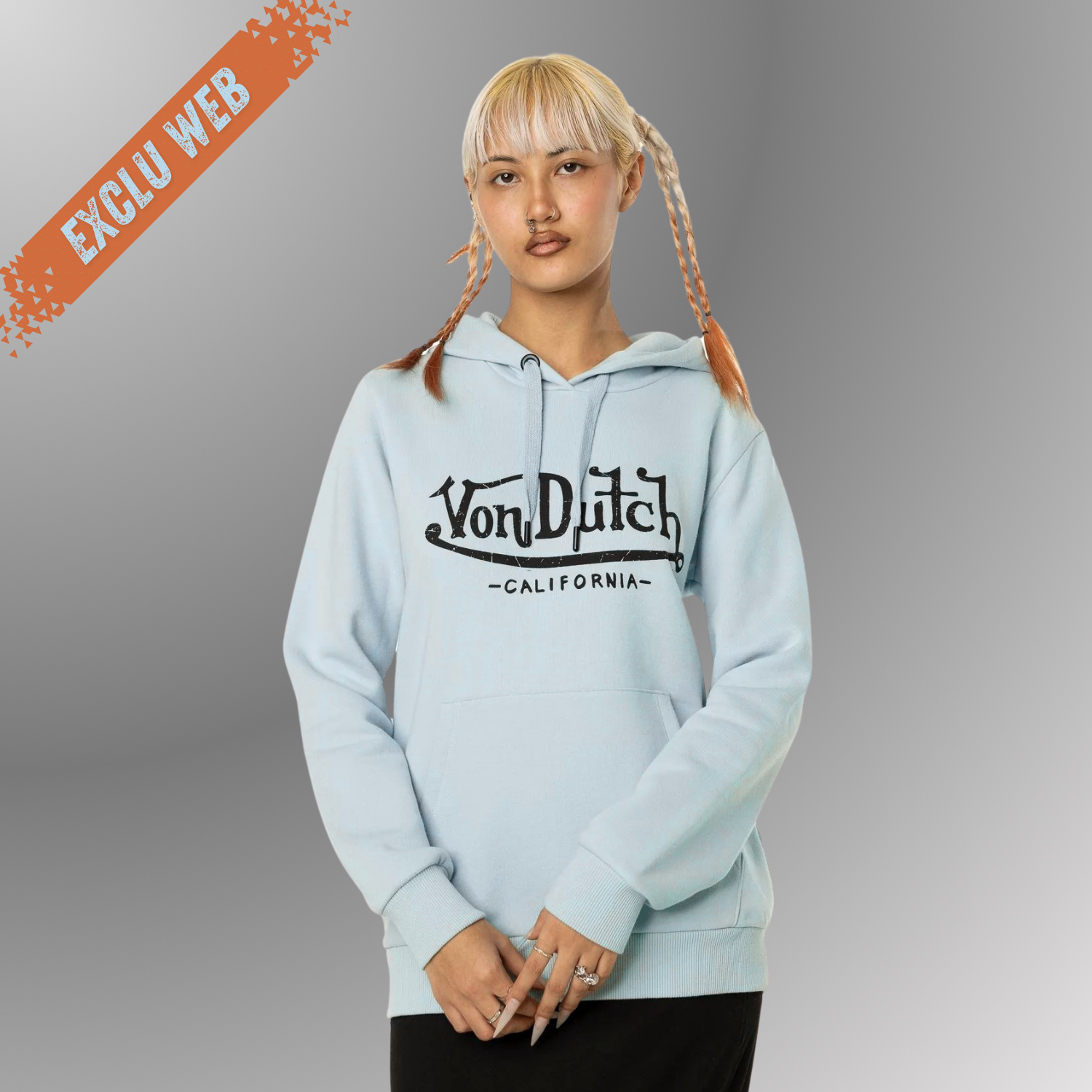 VD Sweat Capuche FEMME BAS - Ciel (Exclu Web)