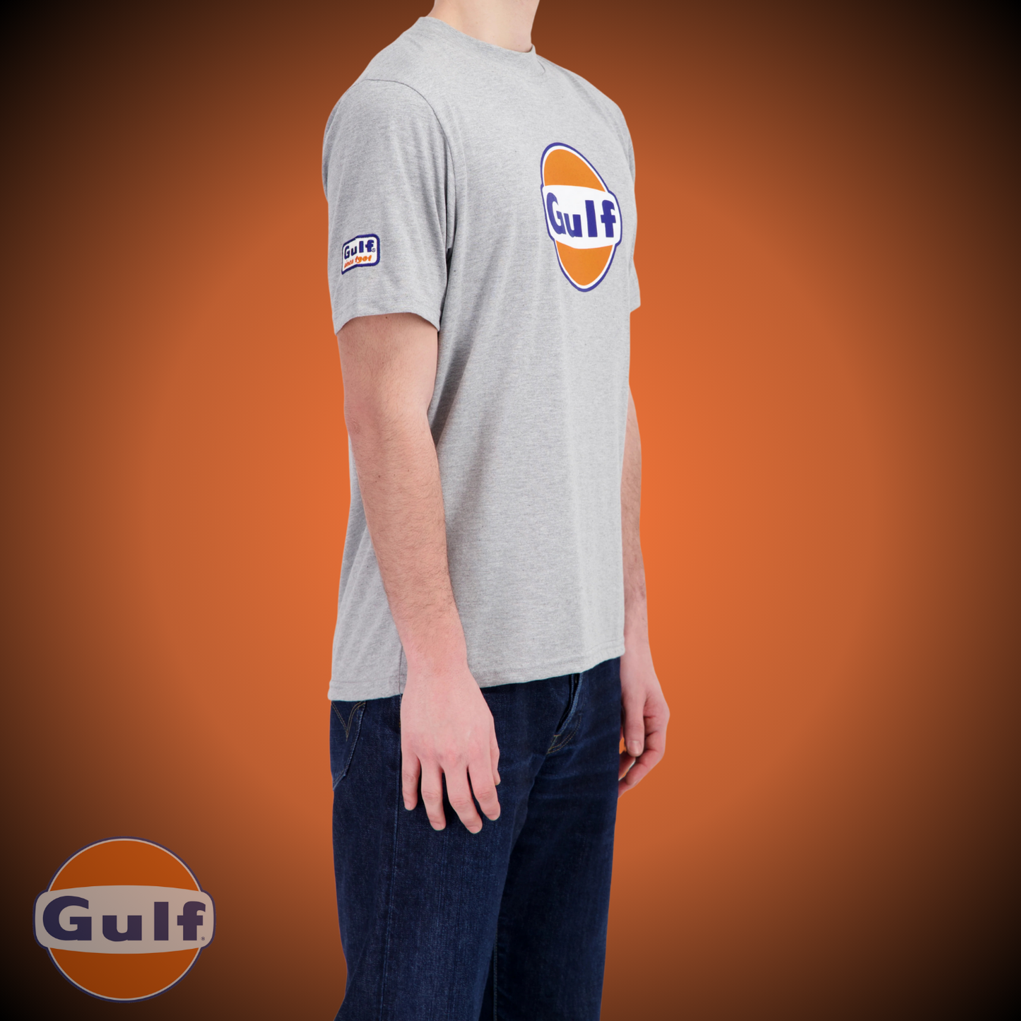 Gulf Tee Shirt LOGO - Gris chiné