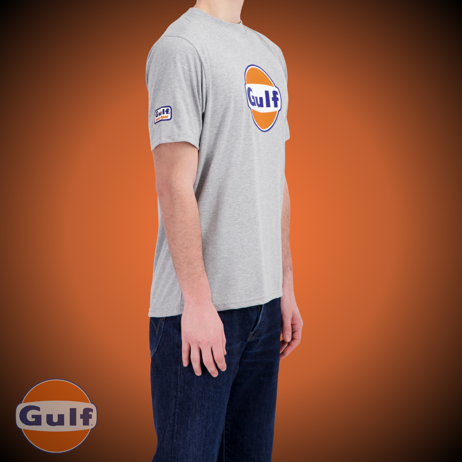 Gulf Tee Shirt LOGO - Gris chiné