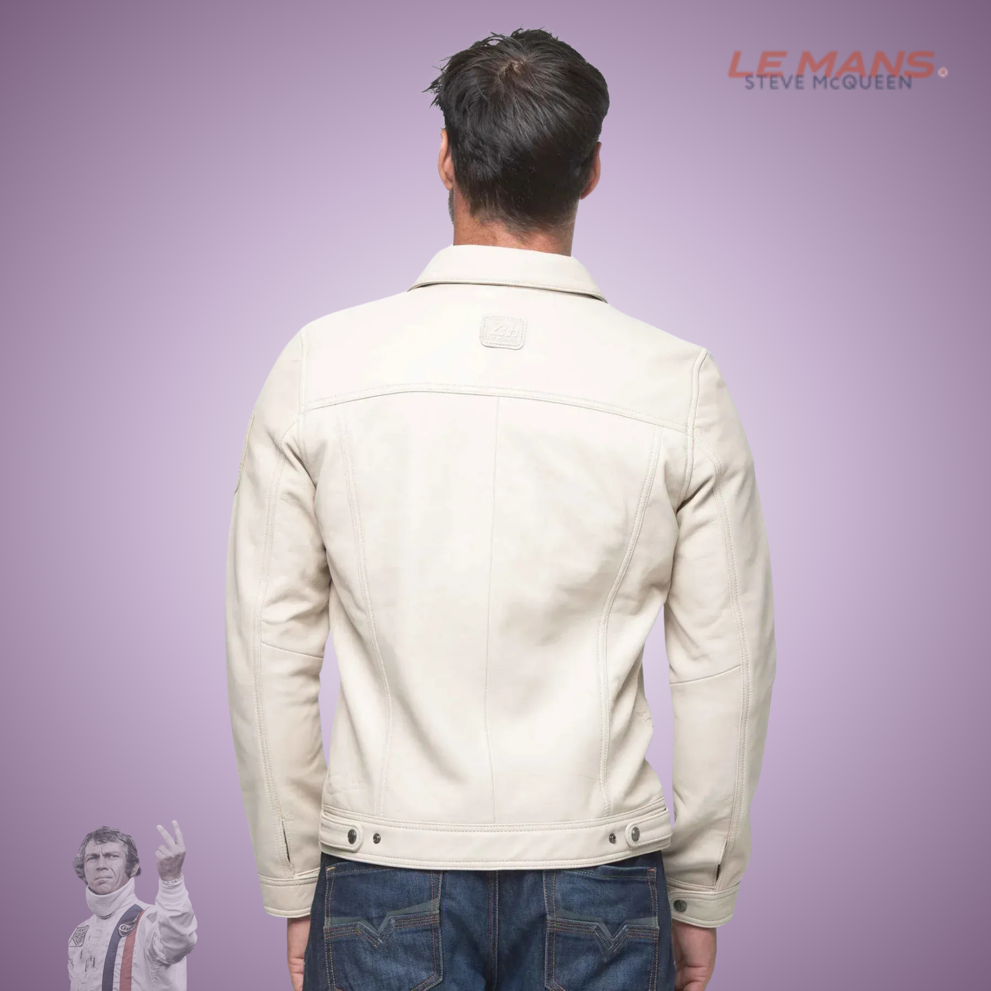 SMQ Cuir ALAN - Ecru - Du M au 3XL