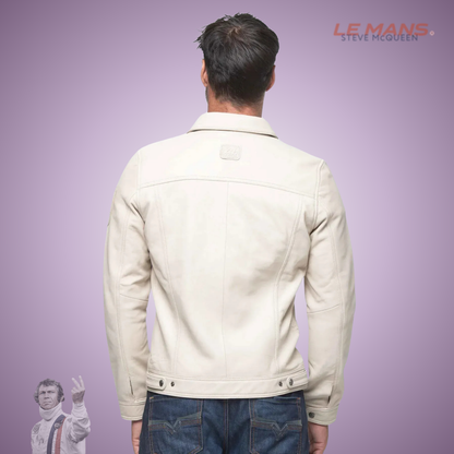 SMQ Cuir ALAN - Ecru - Du M au 3XL