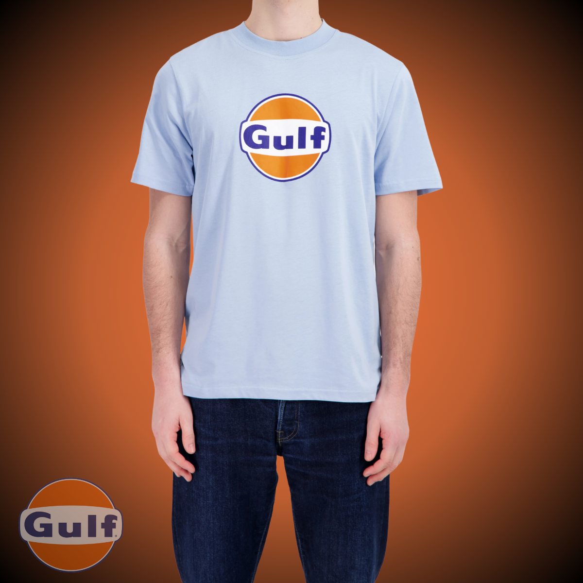 Gulf Tee Shirt GULF LOGO - Light Blue