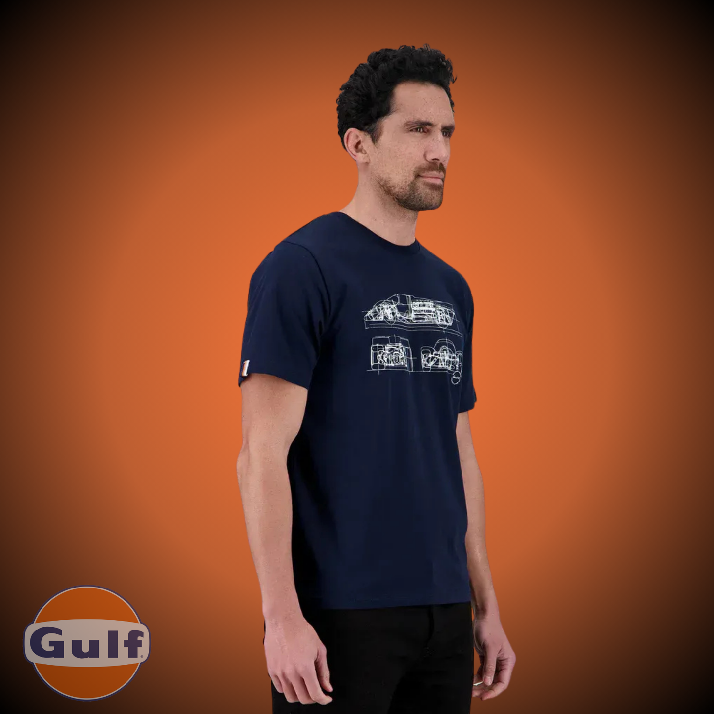 Gulf Tee Shirt "Blue Print" - Marine