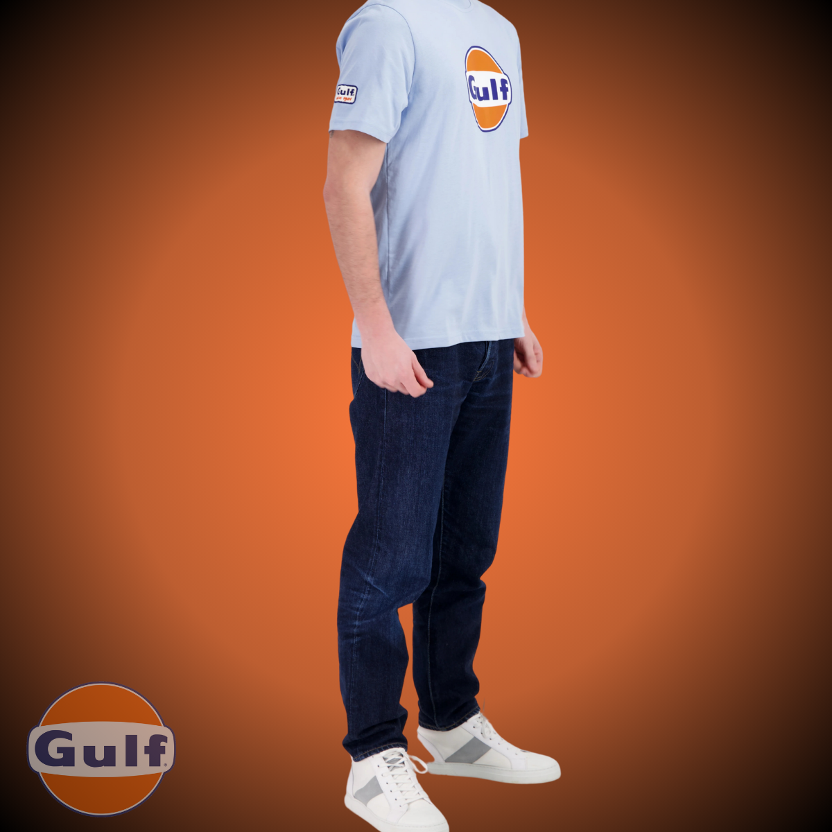 Gulf Tee Shirt GULF LOGO - Light Blue