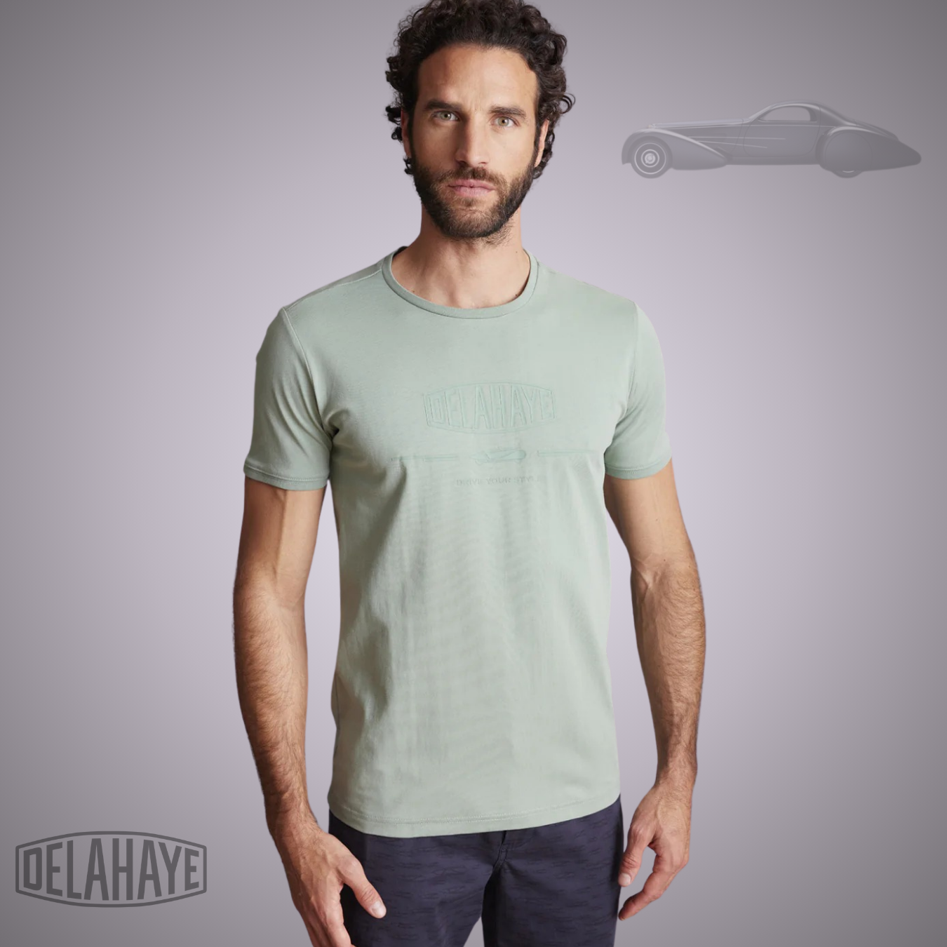 Delahaye Tee Shirt "Lovusantu" - Sauge Jusqu'au 4XL