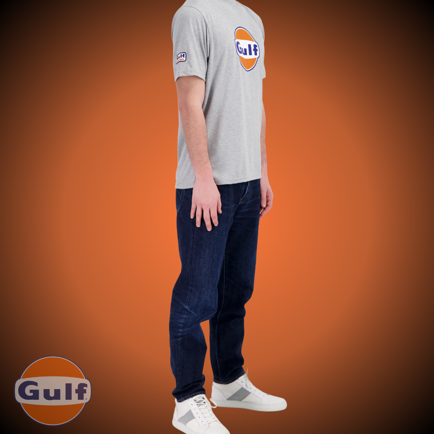 Gulf Tee Shirt LOGO - Gris chiné