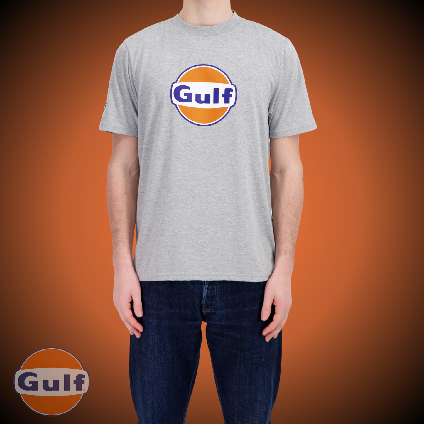 Gulf Tee Shirt LOGO - Gris chiné