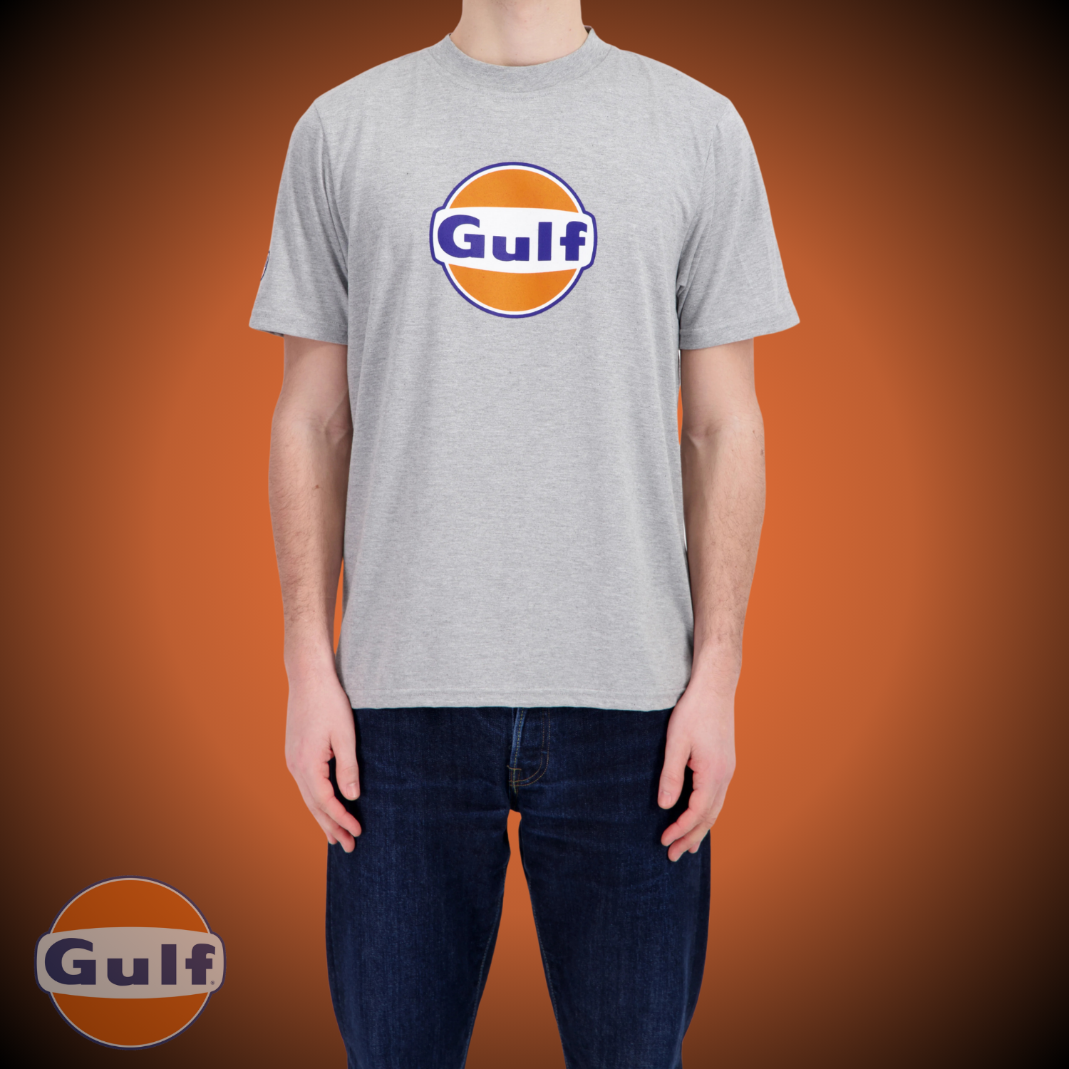 Gulf Tee Shirt LOGO - Gris chiné