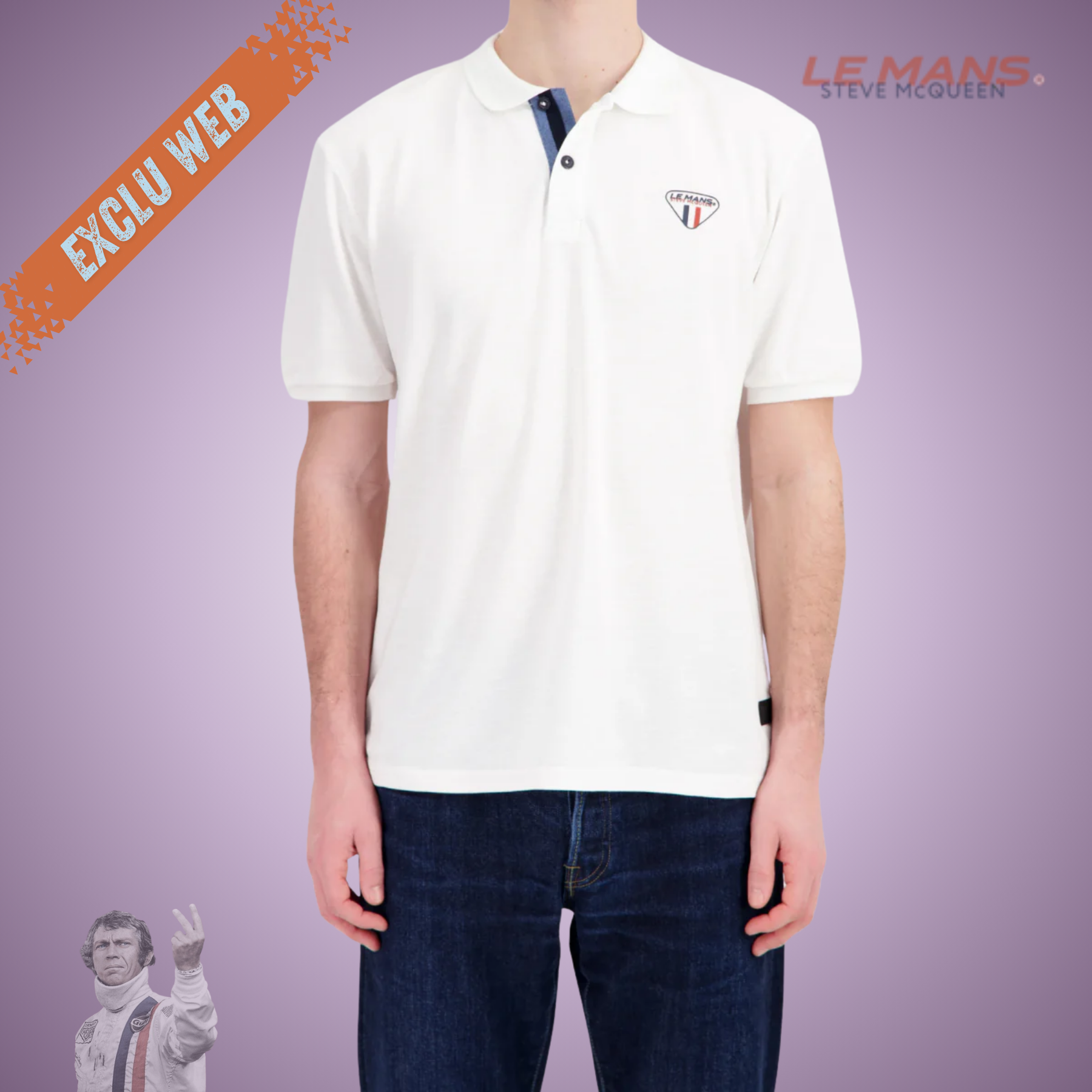SMQ Polo MC 20 - ECRU - Du S au 3XL