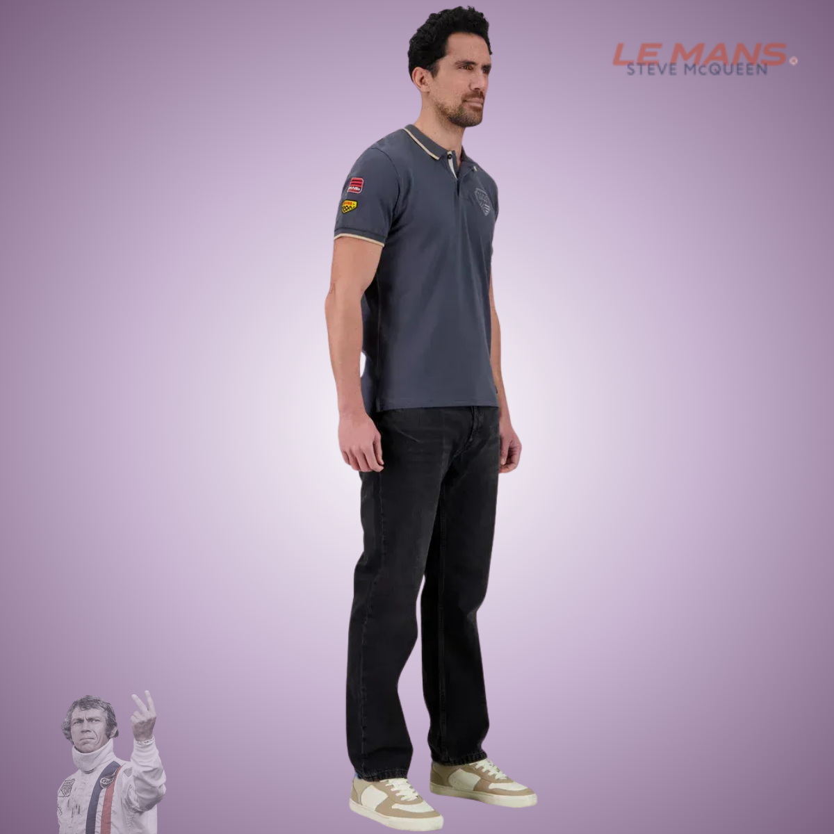 SMQ Polo "Speed" - Jet Black