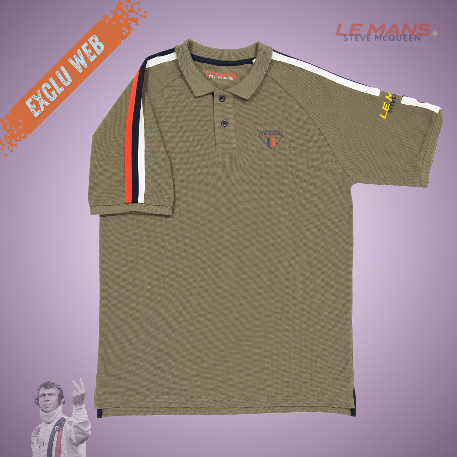 SMQ Polo RACING - Kaki
